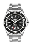 Brietling superocean II 44 black dial steel men's watch A17392D7 B1A1