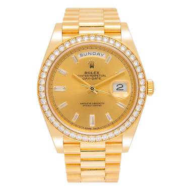 Rolex day-date 40 ref228348 diamond dial & bezel