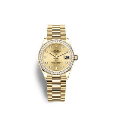 Rolex datejust 31, 18kt yellow gold, ref#278288RBR-0005