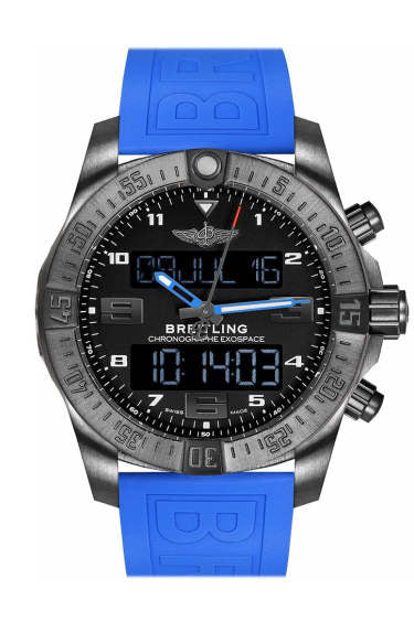 Brietling exospace B55 blue rubber men's watch VB5510H2