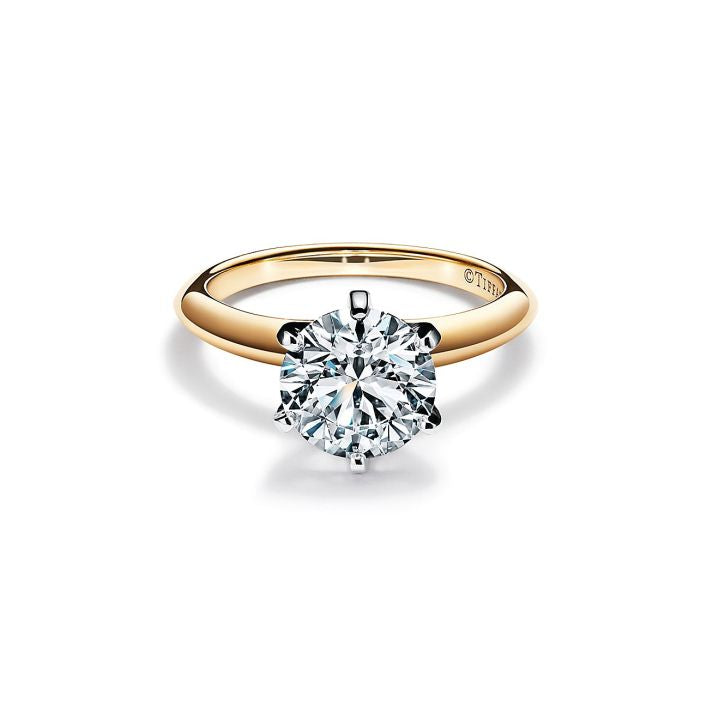 Tiffany the setting engagement ring in 18k yellow gold