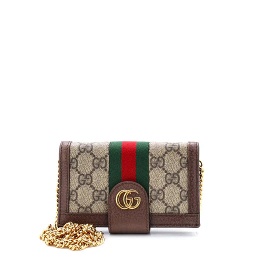 Gucci Ophidia Chain Phone Case GG Coated Canvas