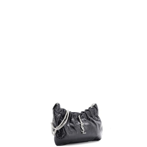 Saint Laurent Pac Pac Ruched Hobo Leather