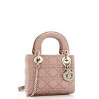 Christian Dior Lady Dior Chain Bag Cannage Quilt Iridescent Leather Mini