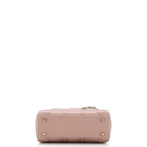 Christian Dior Lady Dior Chain Bag Cannage Quilt Iridescent Leather Mini