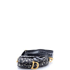 Christian Dior Saddle Handbag with Strap Oblique Canvas Mini