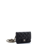 Chanel Classic Flap Clutch with Chain Quilted Caviar Small