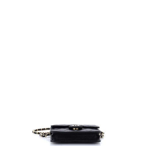 Chanel Classic Flap Clutch with Chain Quilted Caviar Small