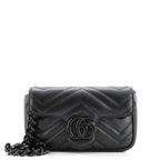 Gucci GG Marmont Flap Belt Bag Matelasse Leather