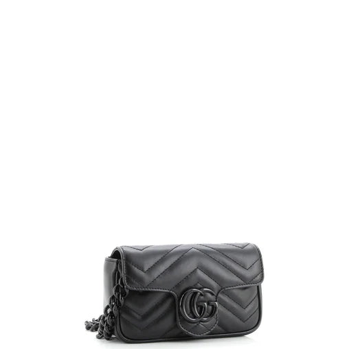 Gucci GG Marmont Flap Belt Bag Matelasse Leather
