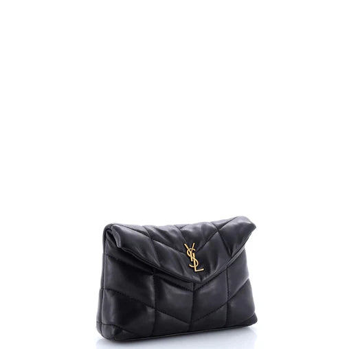 Saint Laurent LouLou Puffer Clutch Leather Small