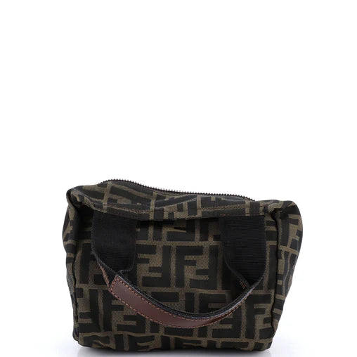 Fendi Vintage 1925 Cosmetic Tote Zucca Canvas Mini