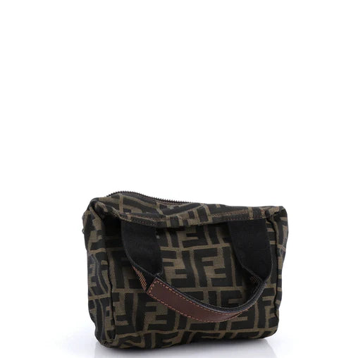 Fendi Vintage 1925 Cosmetic Tote Zucca Canvas Mini