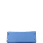 Hermes Kelly Handbag Bleu Paradis Epsom with Gold Hardware 32