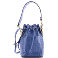 Fendi Mon Tresor Bucket Bag Zucca Embossed Leather Mini