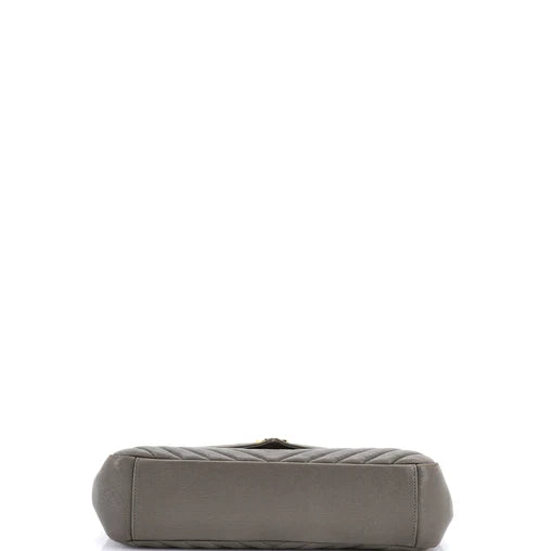 Saint Laurent Classic Monogram College Bag Matelasse Chevron Leather Large