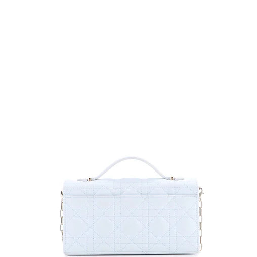 Christian Dior My Dior Top Handle Flap Bag Cannage Quilt Lambskin Mini