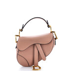 Christian Dior Saddle Handbag Leather Micro