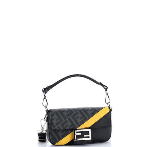 Fendi Baguette NM Bag Zucca Coated Canvas and Leather Mini
