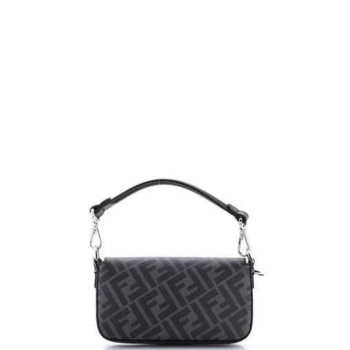 Fendi Baguette NM Bag Zucca Coated Canvas and Leather Mini