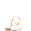 Chanel Kelly Top Handle Shopping Bag Quilted Shiny Aged Calfskin Nano