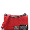 Chanel Boy Flap Bag Quilted Caviar Old Medium