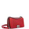 Chanel Boy Flap Bag Quilted Caviar Old Medium