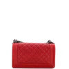 Chanel Boy Flap Bag Quilted Caviar Old Medium