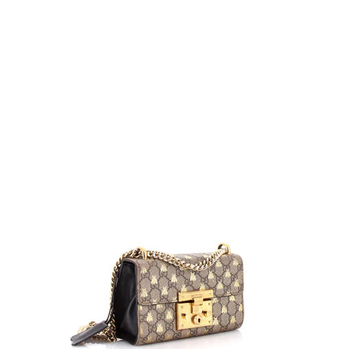 Gucci Padlock Shoulder Bag Printed GG Coated Canvas Small