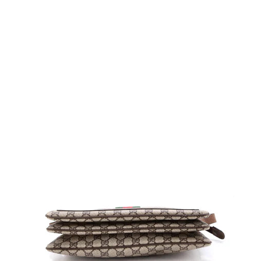 Gucci Ophidia Zip Shoulder Bag GG Coated Canvas Medium