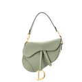 Christian Dior Saddle Handbag Leather Medium