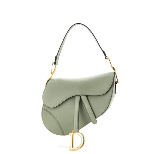 Christian Dior Saddle Handbag Leather Medium