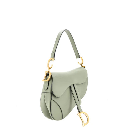 Christian Dior Saddle Handbag Leather Medium
