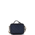 Chanel Filigree Vanity Case Quilted Caviar Small