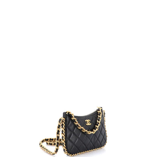 Chanel CC Chain Around Hobo Quilted Lambskin Mini