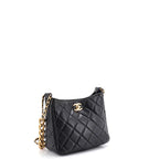 Chanel Mixed Chain Link CC Hobo Quilted Lambskin Small