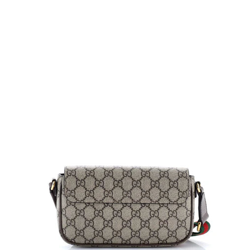 Gucci Ophidia Envelope Flap Shoulder Bag GG Coated Canvas Mini