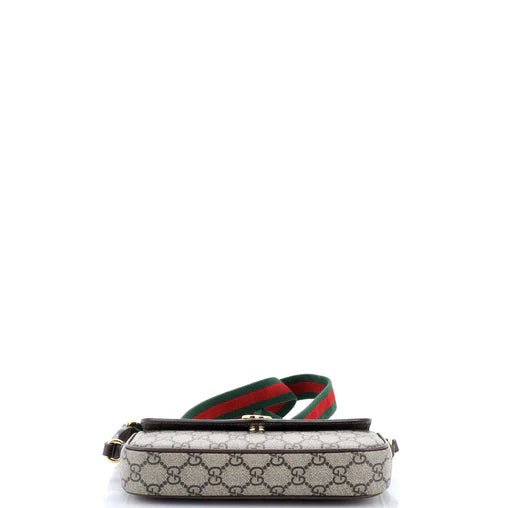Gucci Ophidia Envelope Flap Shoulder Bag GG Coated Canvas Mini