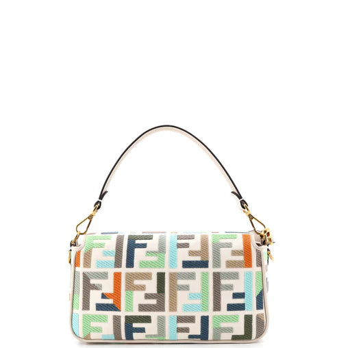 Fendi Baguette NM Bag Zucca Embroidered Canvas Medium