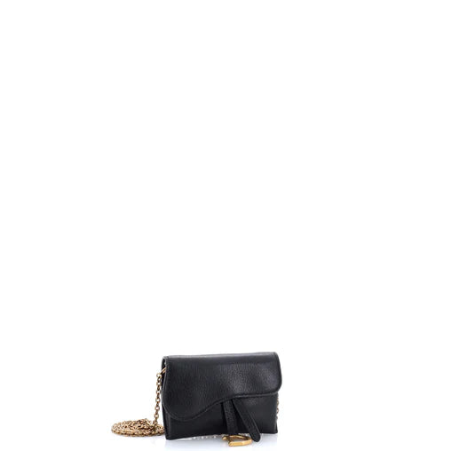 Christian Dior Saddle Nano Pouch Leather