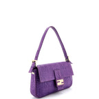 Fendi Baguette Bag Logo Embossed Leather Small