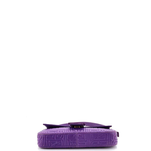 Fendi Baguette Bag Logo Embossed Leather Small