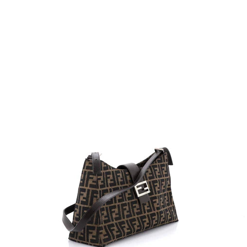 Fendi Vintage Shoulder Bag Zucca Canvas Medium