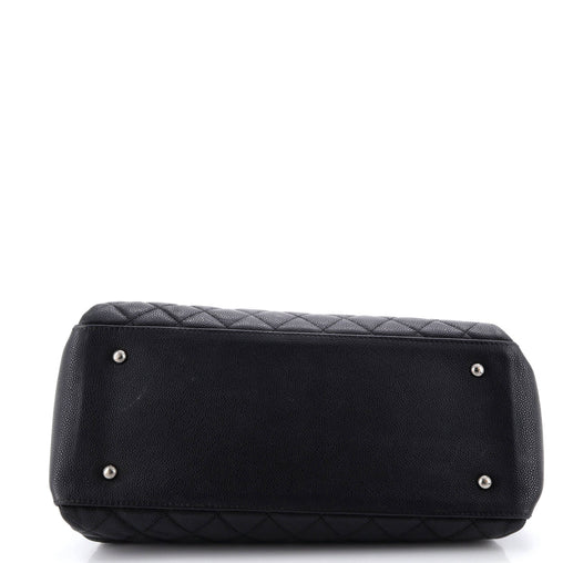 Chanel Lady Pearly Tote Quilted Caviar Large
