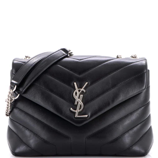 Saint Laurent Loulou Shoulder Bag Matelasse Chevron Leather Small