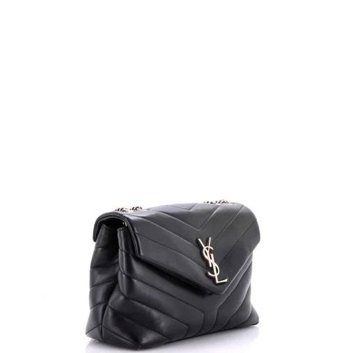 Saint Laurent Loulou Shoulder Bag Matelasse Chevron Leather Small