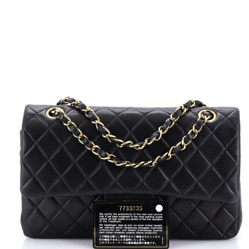 Chanel Vintage Classic Double Flap Bag Quilted Lambskin Medium