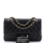 Chanel Vintage Classic Double Flap Bag Quilted Lambskin Medium