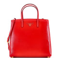 Prada Slim Convertible Tote Vernice Saffiano Leather Medium