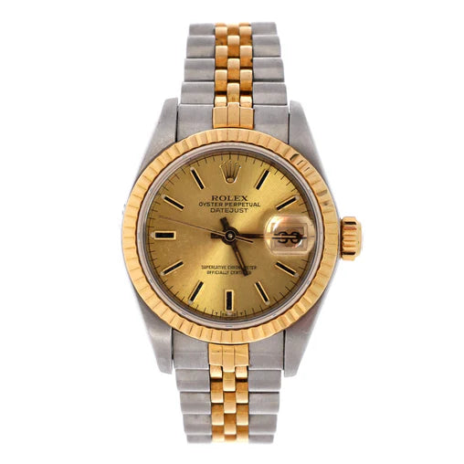 Rolex Oyster Perpetual Datejust Automatic Watch Stainless Steel and Yellow Gold 26